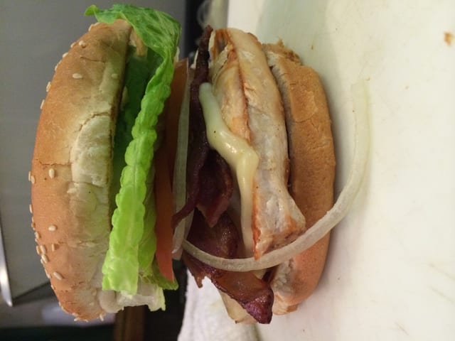 Chicken Club Burger.